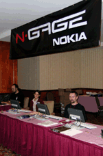 Nokia Sponsorship above the Registration Desk